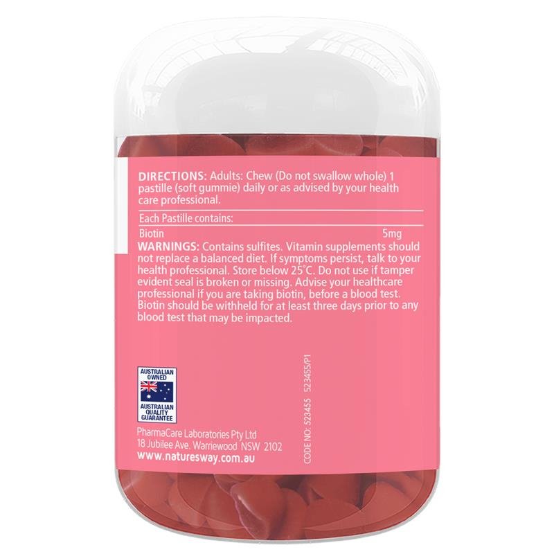 [Expiry: 05/2025] Nature's Way Beauty Biotin 40 Gummies