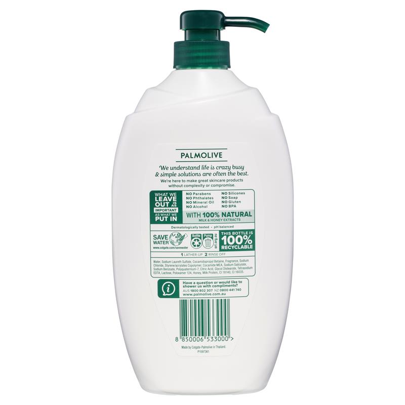 Palmolive Naturals Milk & Honey Body Wash 1 Litre