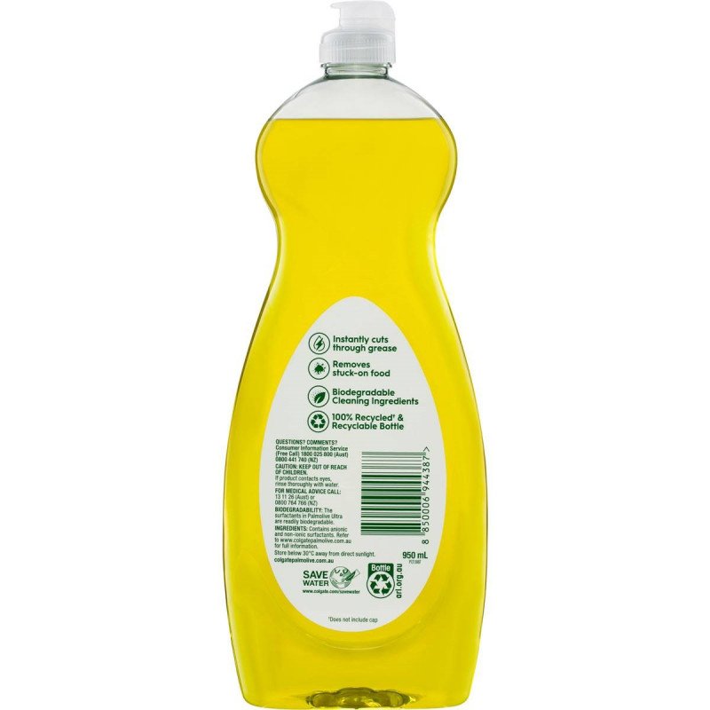 Palmolive Ultra Antibacterial Lemon Fresh Dishwashing Liquid 950mL