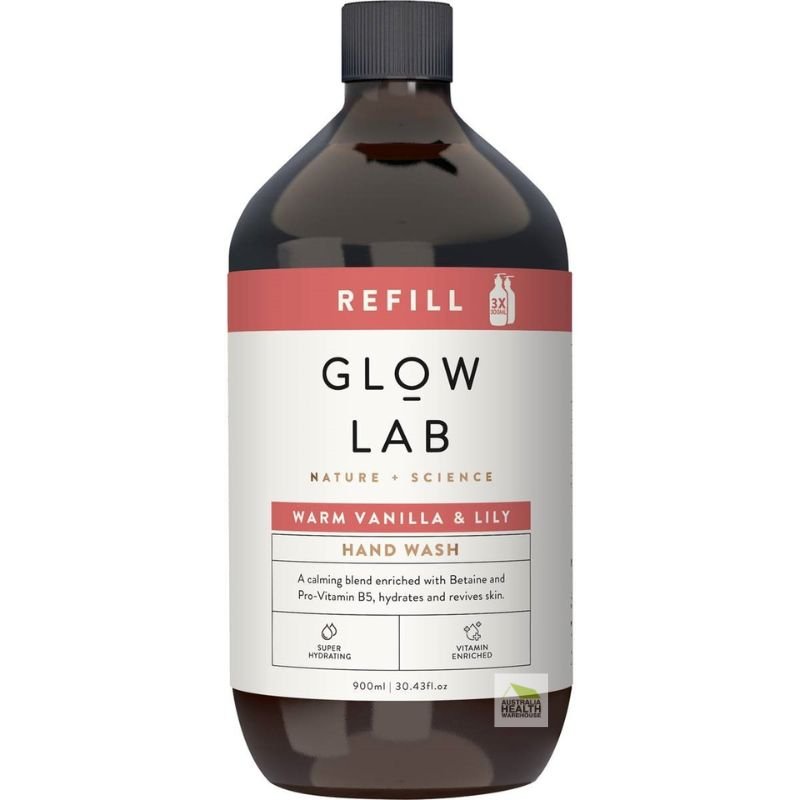 [Expiry: 08/2025] Glow Lab Warm Vanilla & Lily Refill Hand Wash 900mL