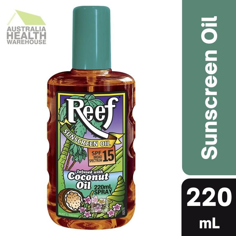 [Expiry: 08/2025] Reef Coconut Oil SPF 15 Moisturising Oil Spray 220mL