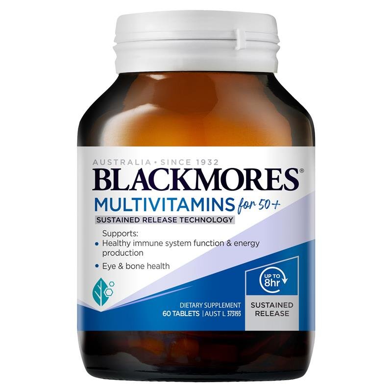 [Expiry: 10/2025] Blackmores Multivitamin for 50+ Sustained Release 60 Capsules