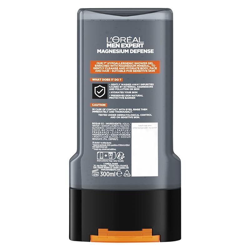 L'Oreal Men Expert Magnesium Defence Shower Gel 300mL