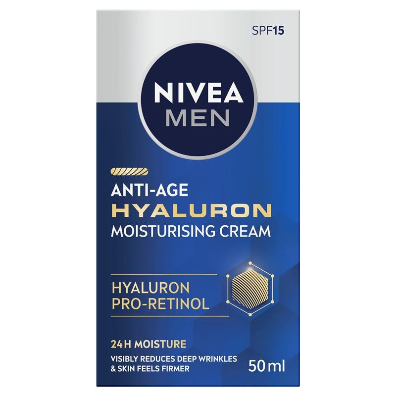 Nivea Men Anti-Age Face Moisturising Cream with Hyaluron SPF 15 50mL