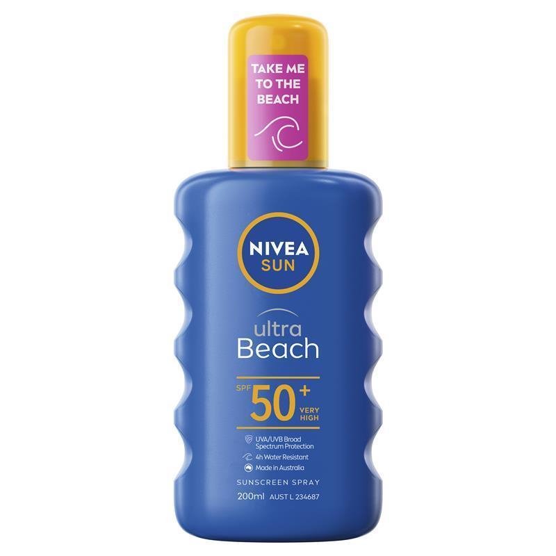 [Expiry: 05/2026] Nivea Sun Ultra Beach Sunscreen Spray SPF50+ 200mL