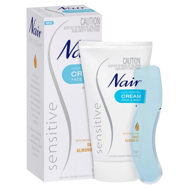 Nair Sensitive Hair Removal Cream Face & Body 150g February 2026