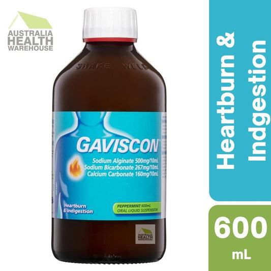 [Expiry: 08/2026] Gaviscon Heartburn & Indigestion Relief Peppermint 600mL