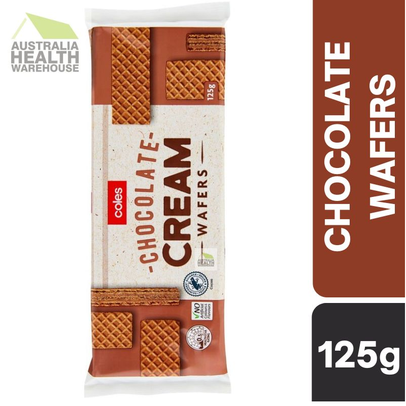 [Expiry: 25/05/2024] Coles Chocolate Cream Wafers 125g