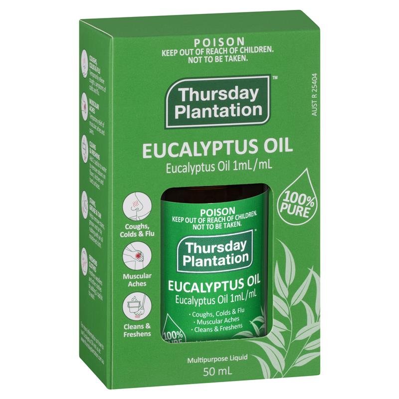 [Expiry: 06/2026] Thursday Plantation 100% Pure Eucalyptus Oil 50mL