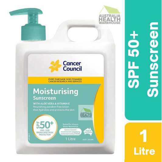 [Expiry: 02/2026] Cancer Council SPF 50+ Moisturising 1 Litre