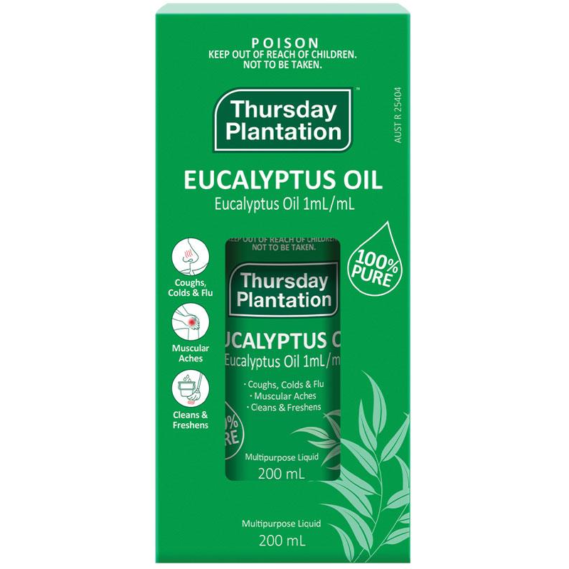 [Expiry: 06/2026] Thursday Plantation 100% Pure Eucalyptus Oil 200mL