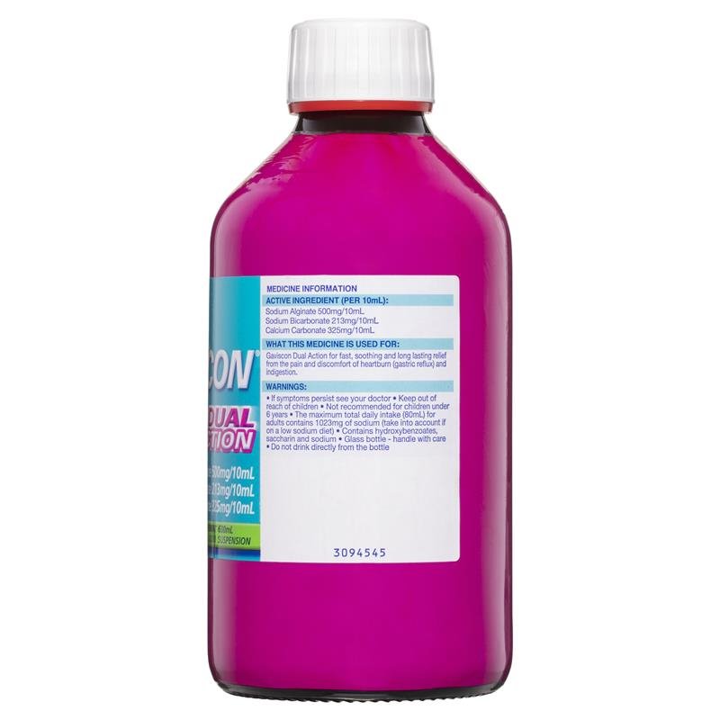 [Expiry: 01/2026] Gaviscon Liquid Dual Action Peppermint 600mL