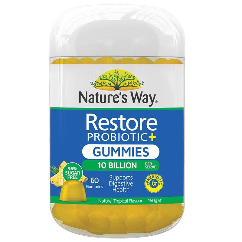 Nature's Way Restore Probiotic+ 10 Billion 60 Gummies April 2025