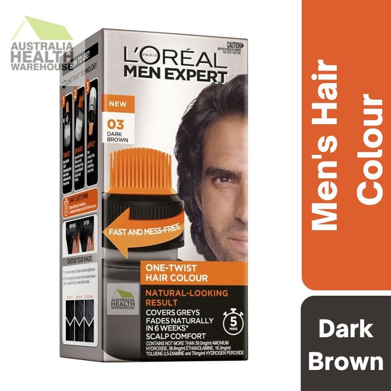 L'Oreal Men Expert One-Twist Hair Colour-  Dark Brown 03 Box