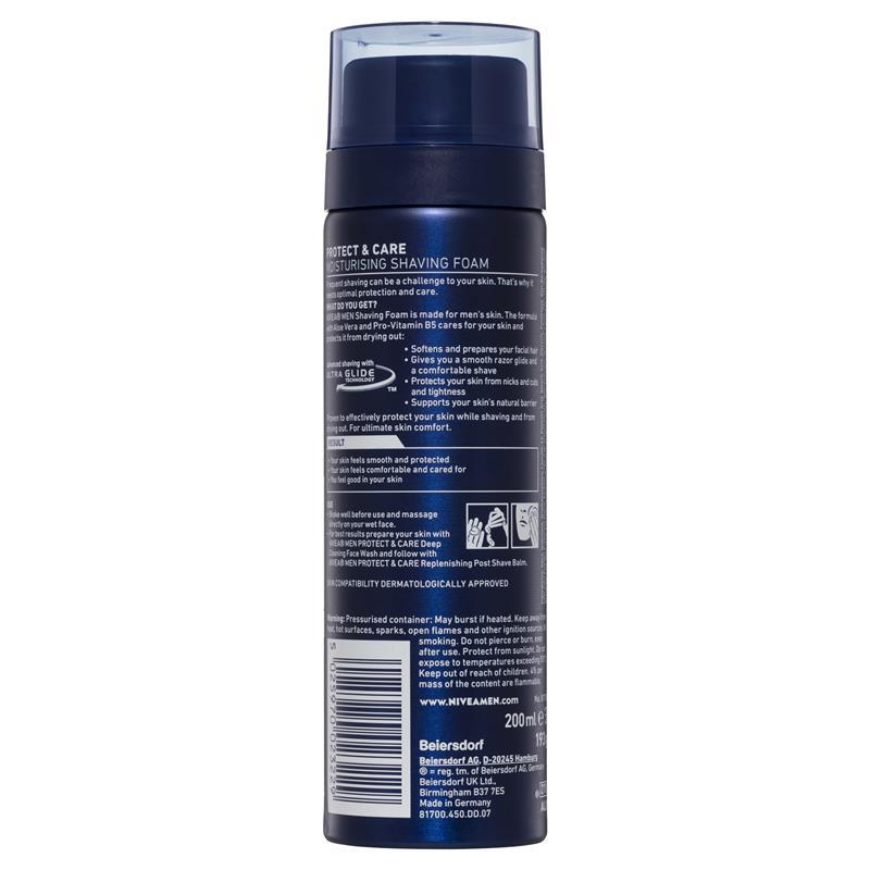 Nivea Men Protect & Care Moisturising Shaving Foam 200mL