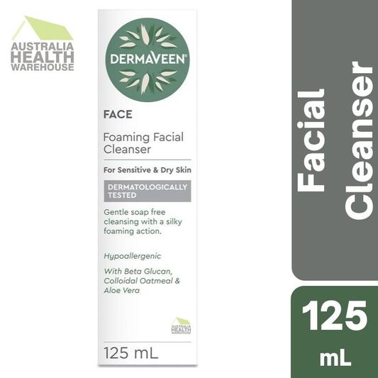 [Expiry: 02/2026] DermaVeen Foaming Facial Cleanser for Dry & Sensitive Skin 125mL