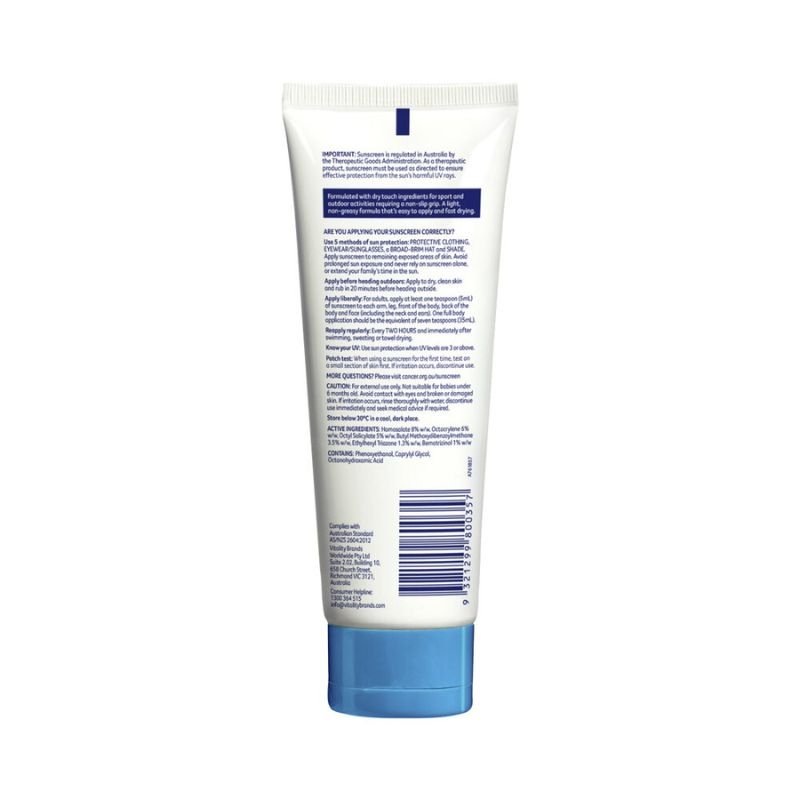 [Expiry: 06/2026] Cancer Council Sport Sunscreen SPF 50+ Tube 110mL