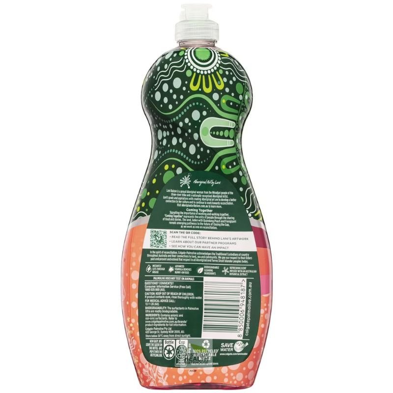 Palmolive Ultra Australian Extract Quandong Peach & Frangipani Dishwashing Liquid 750mL