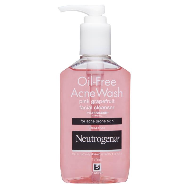 Neutrogena Oil Free Acne Wash Pink Grapefruit Facial Cleanser 175mL