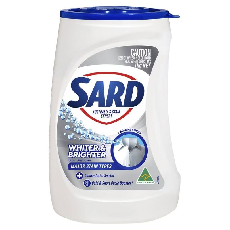 [Expiry: 02/2026] Sard Whiter & Brighter Stain Remover Antibacterial Powder Soaker 1kg