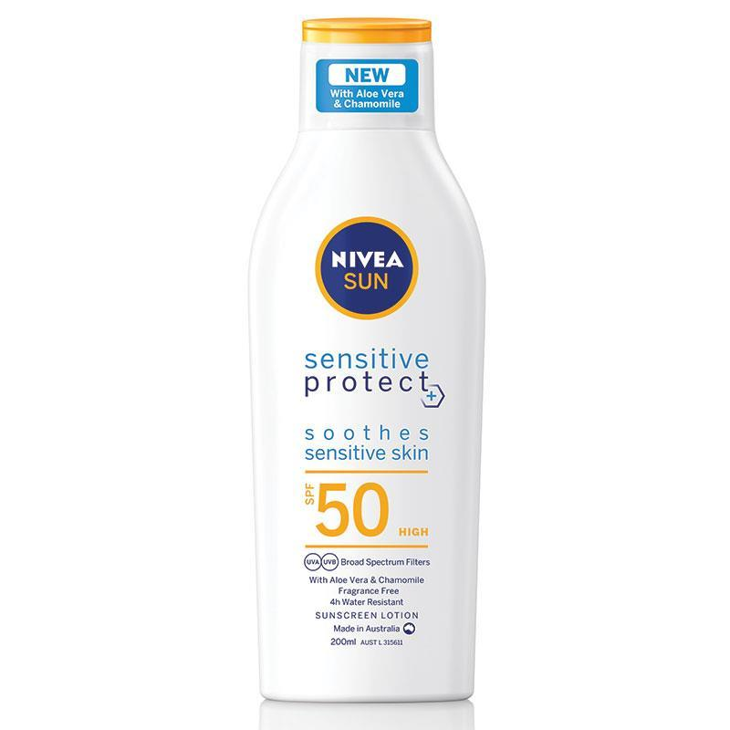 [Expiry: 04/2026] Nivea Sun Sensitive Protect Sunscreen Lotion SPF 50 200mL