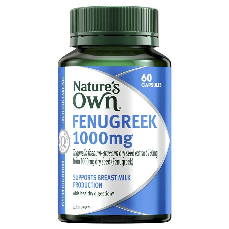 [CLEARANCE Expiry: 06/2024] Nature's Own Fenugreek 1000mg 60 Capsules