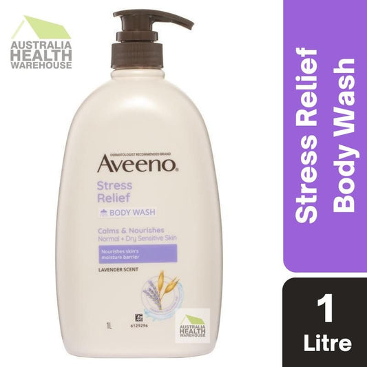 [MF Date: 31/05/2024] Aveeno Stress Relief Lavender Scent Body Wash 1 Litre