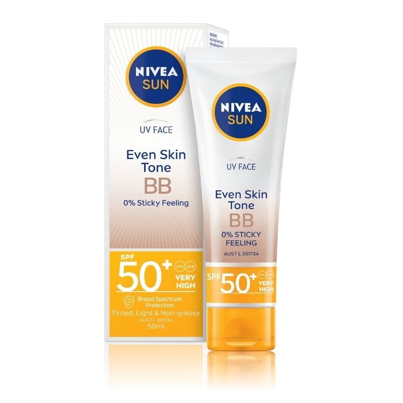 [Expiry: 09/2026] ] Nivea Sun SPF 50 UV Face Even Skin Tone BB Cream 50mL