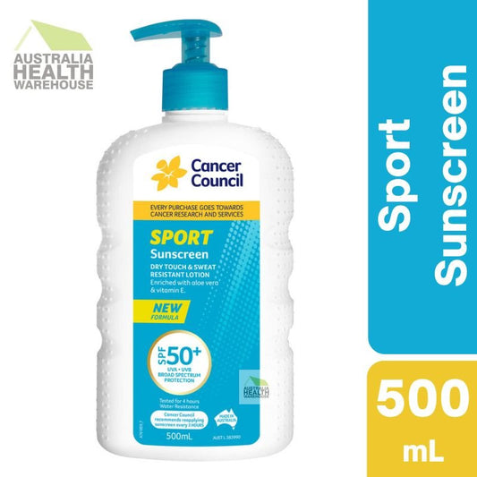 [Expiry: 09/2026] Cancer Council Sport Pump Sunscreen SPF 50+ 500mL