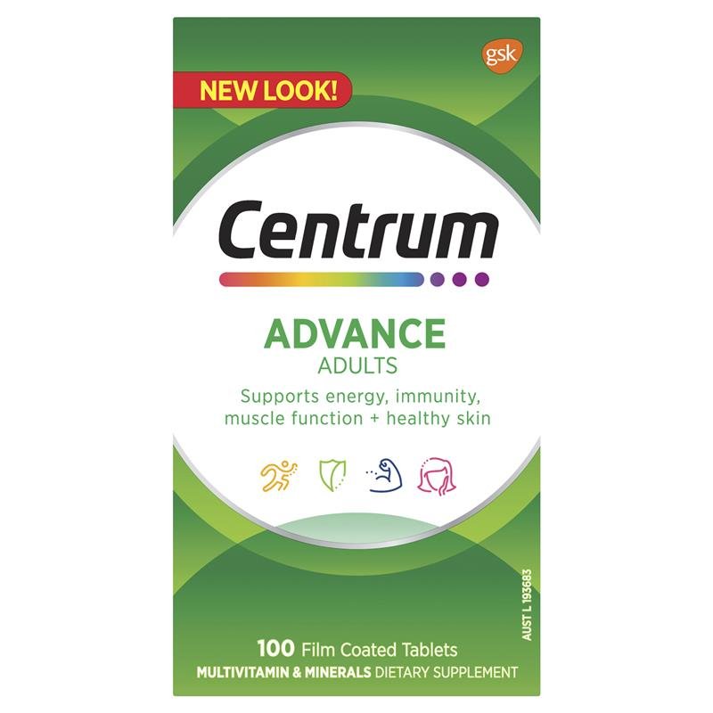 [CLEARANCE Expiry: 01/2025] Centrum Advance For Adults Multivitamin 100 Tablets