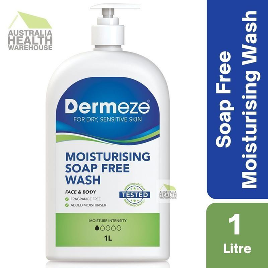 [Expiry: 03/2026] Dermeze Moisturising Soap Free Wash 1 Litre