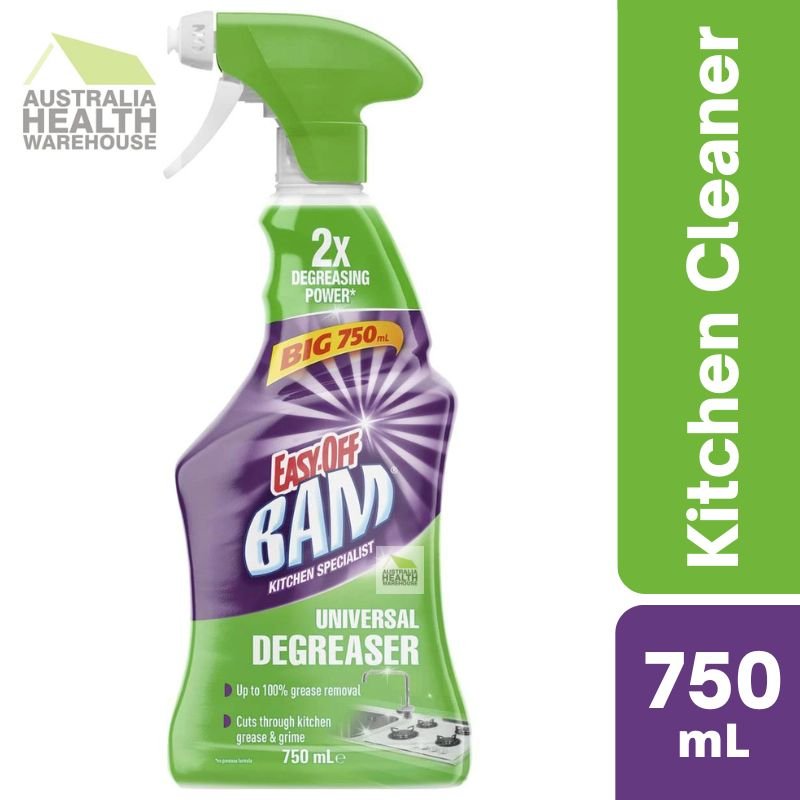 Easy-off Bam Kitchen Cleaner Universal Degreaser Trigger Spray 750mL –  Australia Health Warehouse