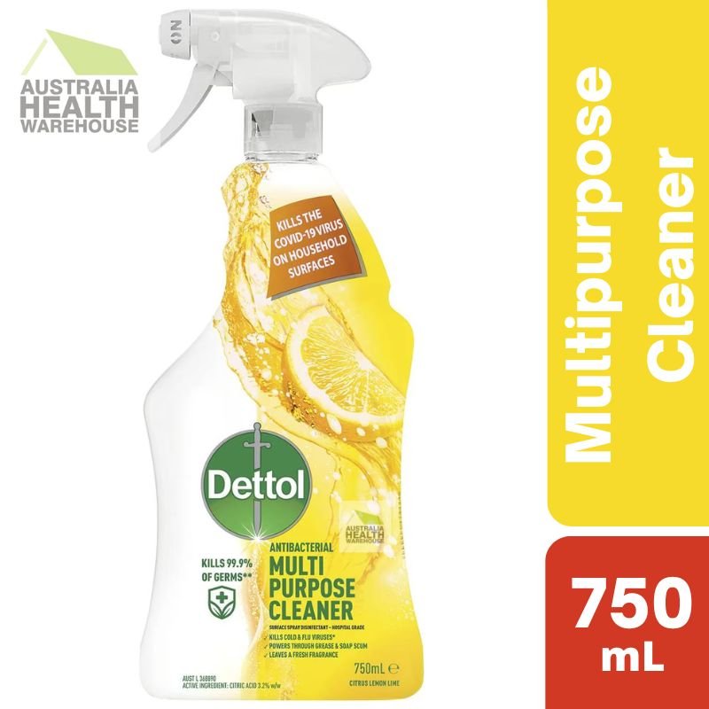 [Expiry: 04/2025] Dettol Antibacterial Multipurpose Cleaner Hospital Grade Disinfectant Trigger Spray Citrus Lemon Lime 750mL