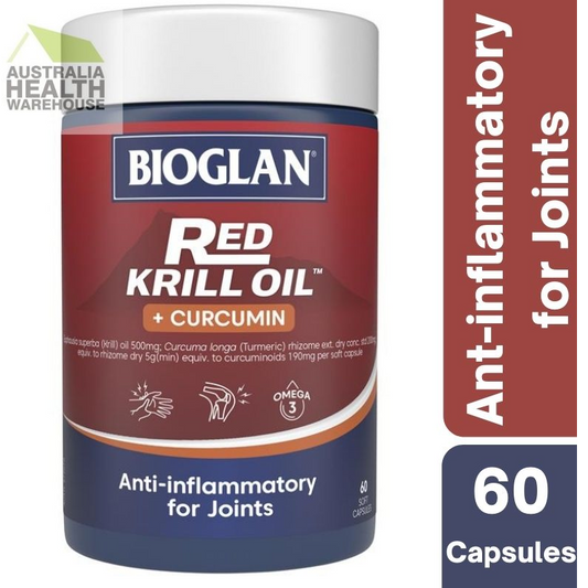 [Expiry: 08/2026] Bioglan Red Krill Oil Plus Curcumin 60 Capsules