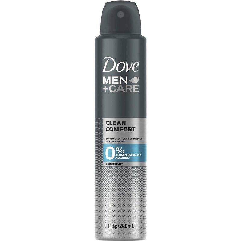 Dove Men + Care Clean Comfort 0% Aluminium Aerosol Deodorant 200mL