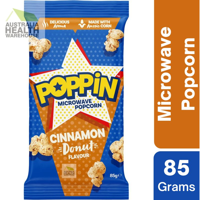 Poppin Microwave Popcorn Cinnamon Donut Flavour 85g [29 January 2024]