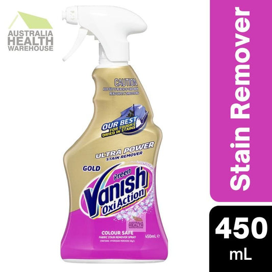 [Expiry: 04/2026] Vanish Preen Ultra Power Gold Oxi Action Fabric Stain Remover Spray 450mL