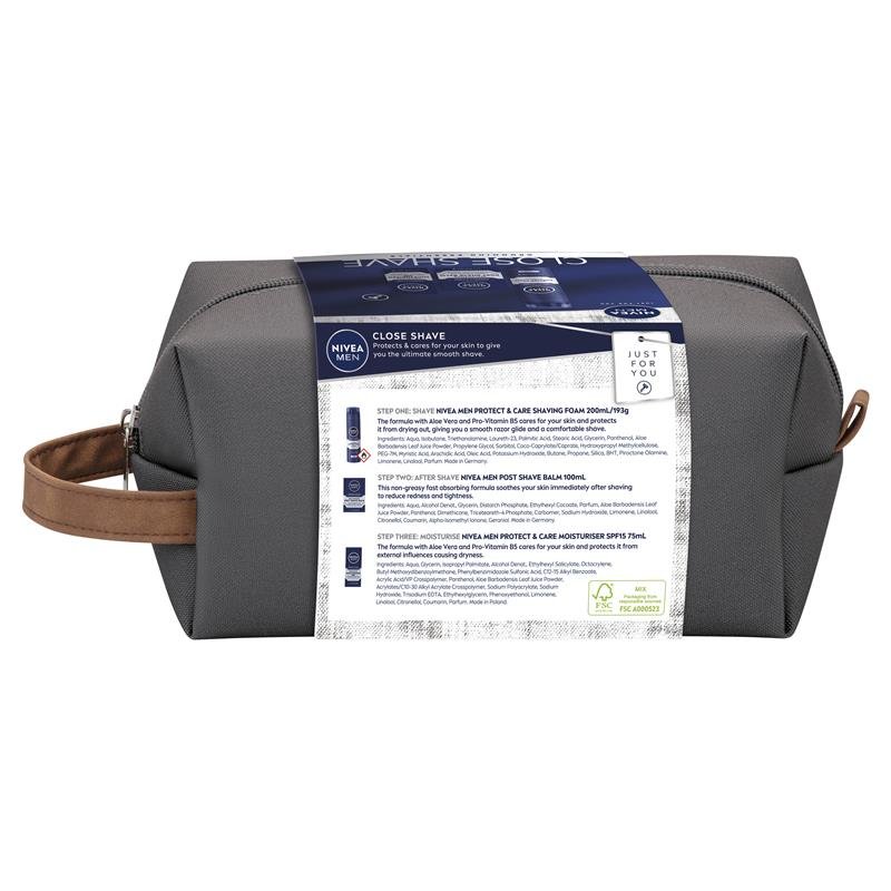 Nivea Men Protect & Care Close Shave Kit Gift Bag