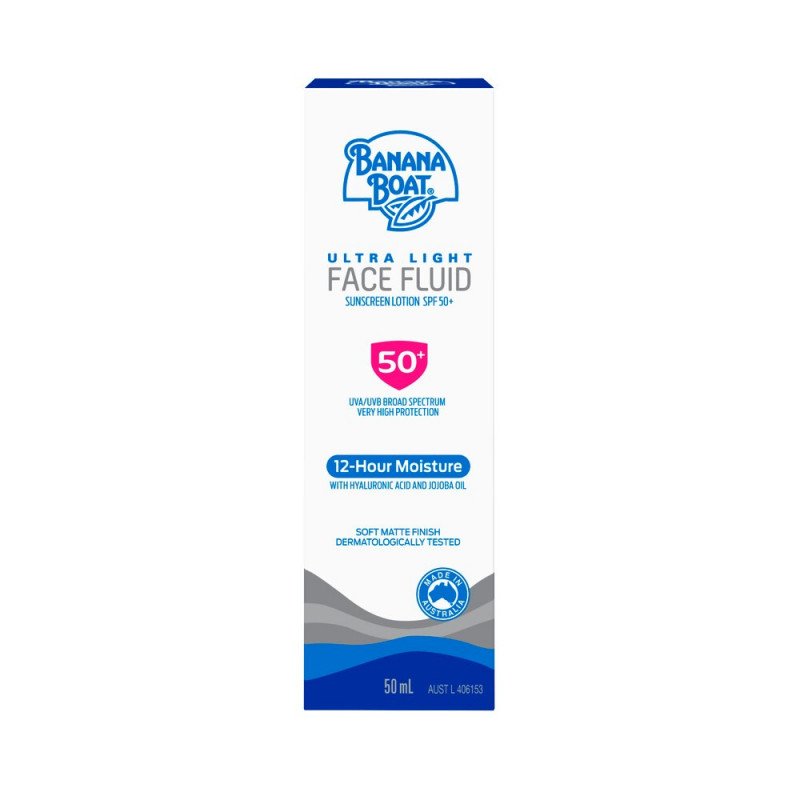 [Expiry: 07/2026] Banana Boat Ultra Light Face Fluid SPF 50+ Sunscreen Lotion 50mL