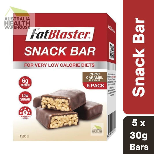 [CLEARANCE Expiry: 11/2024] Naturopathica Fatblaster Choc Caramel Snack Bar 5 x 30g