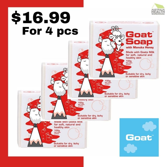 Goat Soap with Manuka Honey Value Pack (4 x 100g Soap Bars)