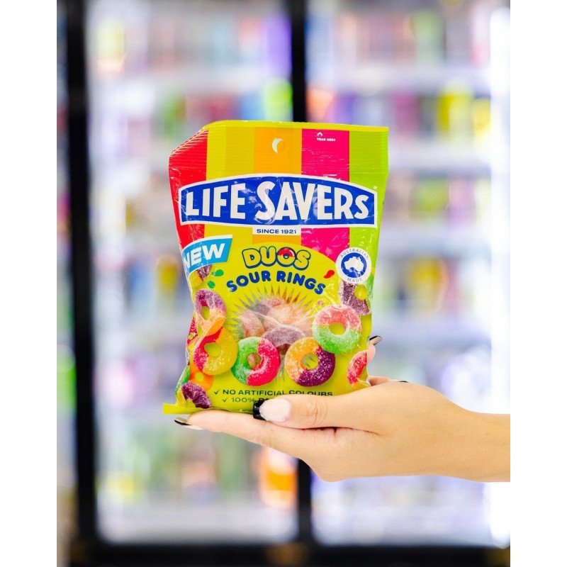 [CLEARANCE: 17/04/2024] Lifesavers Duos Sour Rings 180g