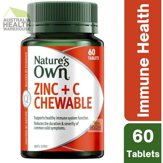 [Expiry: 04/2025] Nature's Own Zinc + C Chewable 60 Tablets