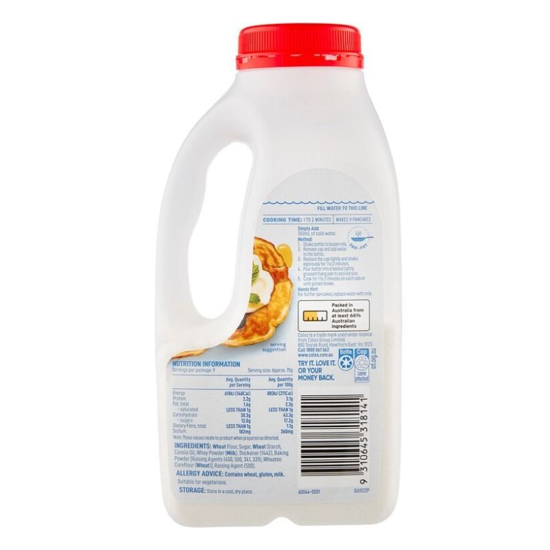 [Expiry: 08/11/24] Coles Original Pancake Shake Mix 350g