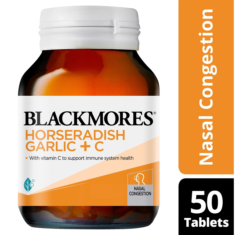 [Expiry: 08/2025] Blackmores Horseradish Garlic + C 50 Tablets