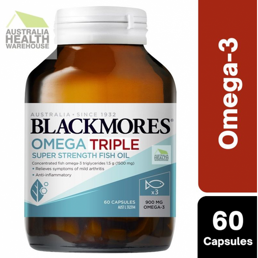 [Expiry: 04/2027] Blackmores Omega Triple Concentration Fish Oil 60 Capsules