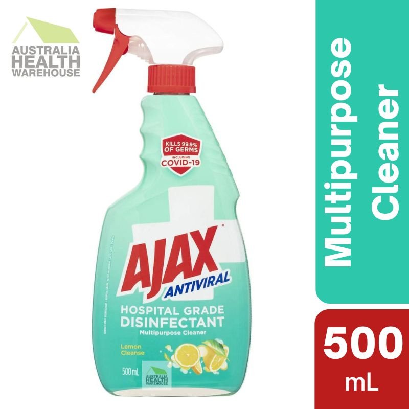 [Expiry: 03/2025] Ajax Hospital Grade Disinfectant Multipurpose Lemon Cleaner 500mL