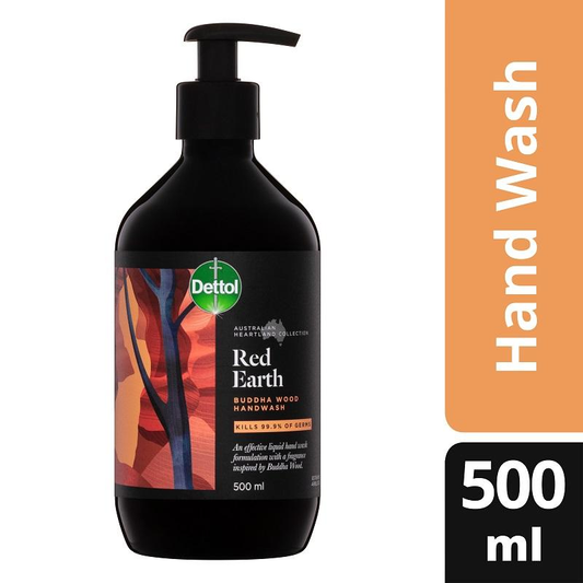 Dettol Red Earth Buddha Wood Hand Wash 500mL February 2023