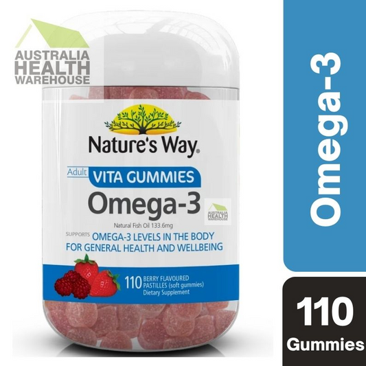 [Expiry: 07/2025] Nature’s Way Adult Vita Gummies Omega-3 110 Gummies