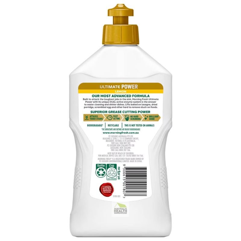 Morning Fresh Ultimate Power Dishwashing Liquid Lemon 350mL